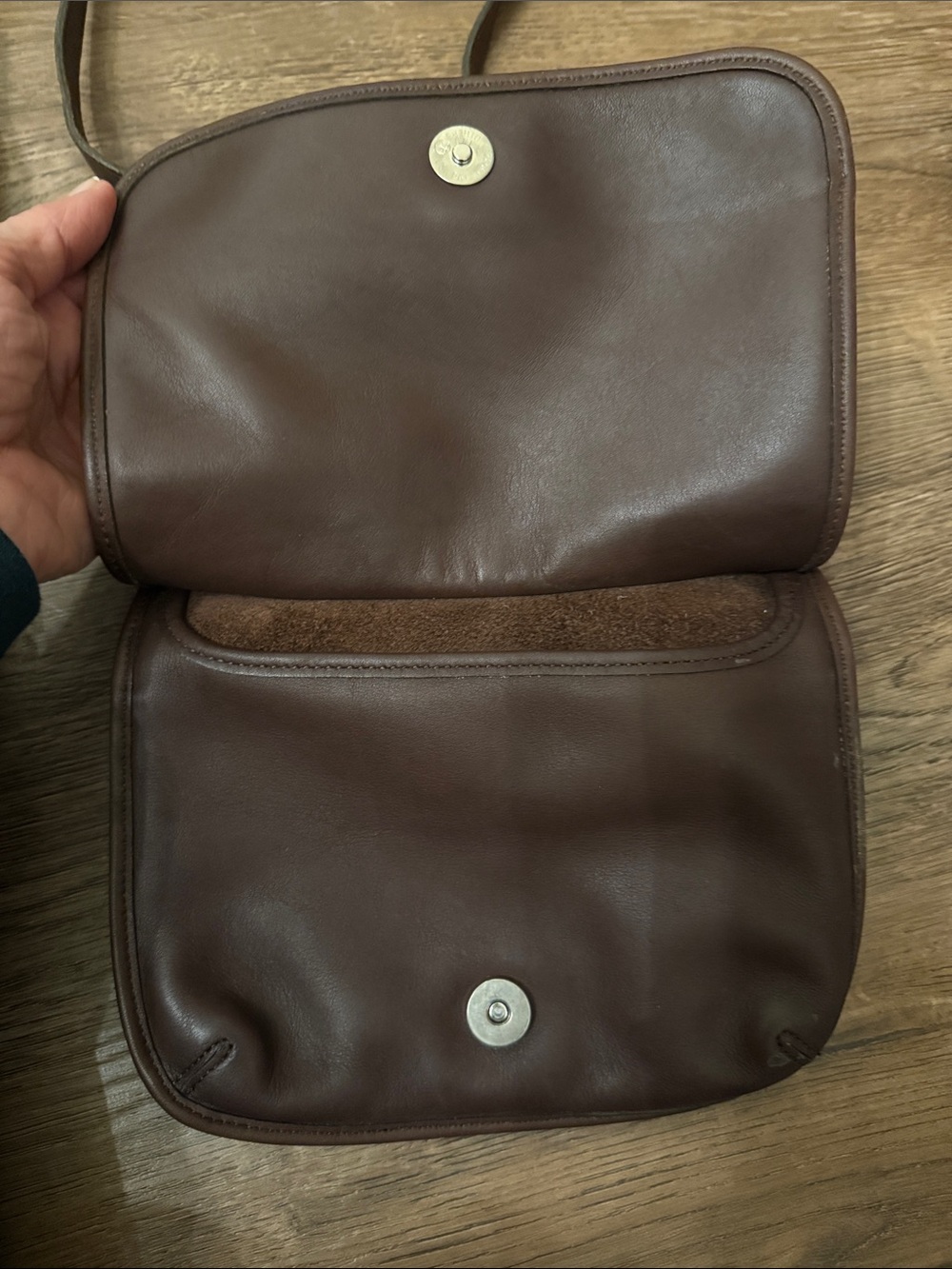 Vintage Coach Brown Leather Messenger Crossbody Bag 90s - Picture 8 of 9